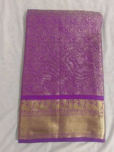 Beautiful Purple Banarasi Silk Saree