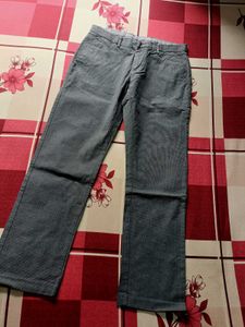 black and white textured trousers