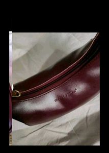 Chic Red Crescent Hobo Bag