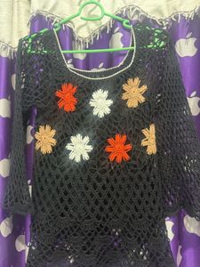 Chic Crochet Flower Top