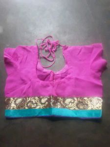 Stylish Pink Saree with Embellished Border