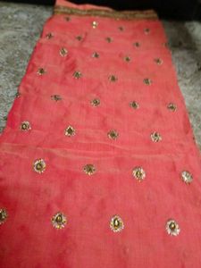 Elegant Pink Embroidered Saree