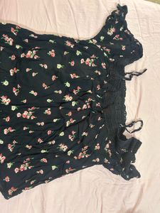 Ginger by Lifestyle Chic Floral Print Smocked Top