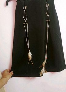 Boho Black Mini Skirt