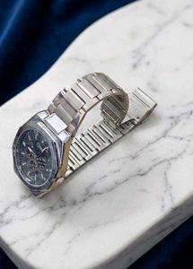 Men's Silver Band Chronograph Watch