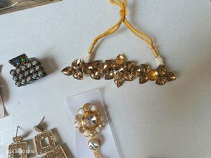 Combo Set Earring Saree Brooch And Necklace