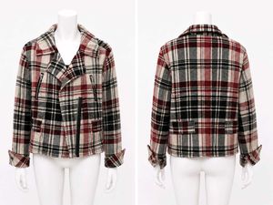 Trendy Plaid Moto Jacket