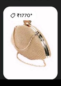 Stunning Gold Rhinestone Clutch Bag