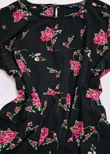 Floral Print Flared Dress