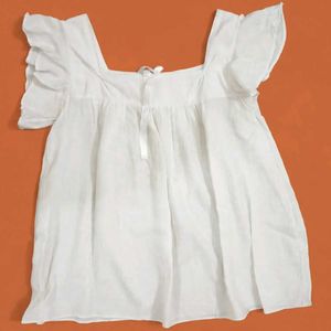 Elegant White Cotton Blouse
