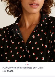 Mango Chic Polka Dot Shirt Dress