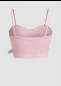 Pink Bow Front Crop Top