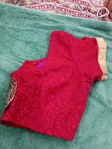 Red Floral Blouse With Lining