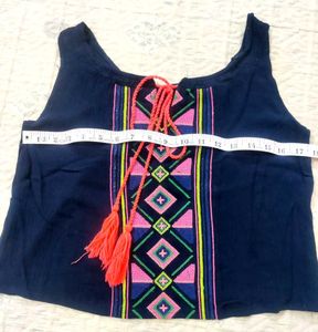 Boho Embroidered Tank Top