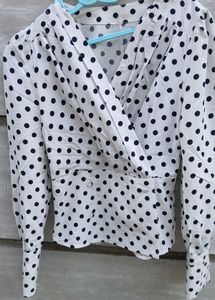 Cute White Embroidered Top