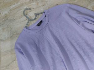 Lavender Ribbed Crewneck Hoodie
