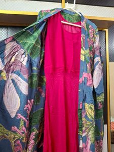 Floral print shrug and a slip