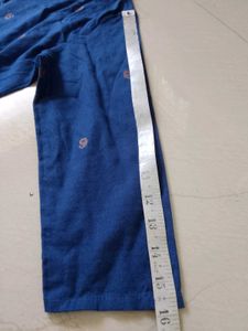Blue Embroidered Kurta