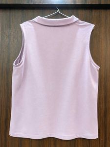 Dare To Begin Sleeveless Polo Top