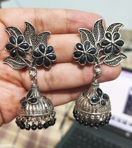 Oxidize Silver Earrings / Jhumkas