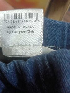 Blue Denim Jeans with Zipper Detail