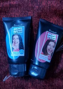 Anveya  Hair Color Is Totaly Safe.one Day Hair Makeup  Easy To Use Available  In 2 Shade  Blue And Pink.