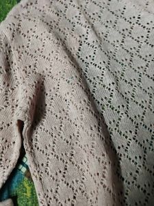 Cute Pink Crochet Cardigan