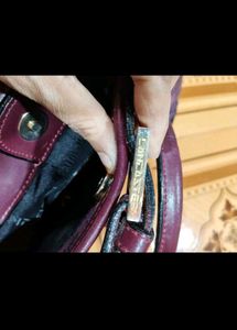 Lancaster Burgundy Monogram Tote Bag