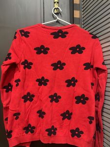 Benetton Red Black Cardigan Girls