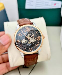 Premium Elegant Tissot Automatic Skeleton Watch