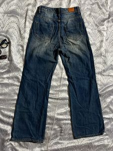 Distressed Wide-Leg Jeans