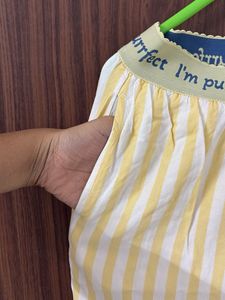 Cute Striped Pajama Set