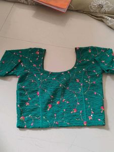 Beautiful Teal Embroidered Blouse