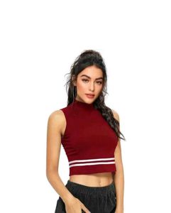 Maroon Crop Top