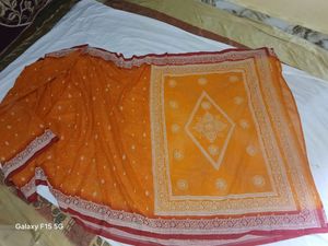 Saree 2shaded Colour Yellow &amp;orange