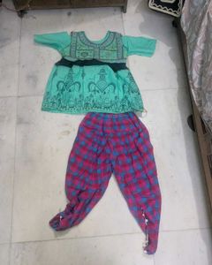 Embroidered Kurta with Dhoti Pants Gujrati style