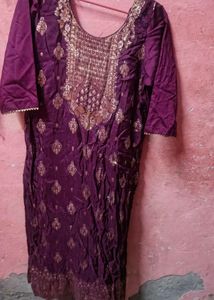 Embroidered Kurta Set with Dupatta