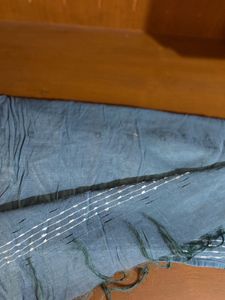 Blue Embroidered Saree