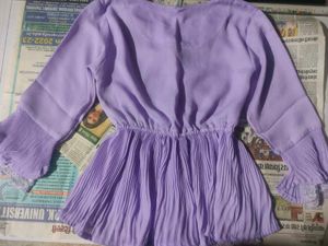 Pretty Purple Pleated Top