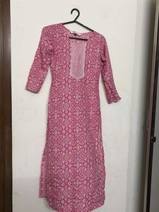 Pink Printed Kurta