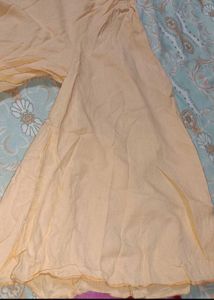 Peach Bell Sleeve Blouse