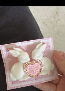 Flower Knows Pink Bunny Hair Clips