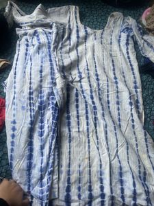Blue Tie-Dye Kurta Set
