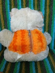 Cute Orange and White soft plush Teddy Bear