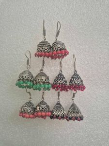 Oxidized Jhumka Earrings-PICK ANY 2 SETS FOR ₹149