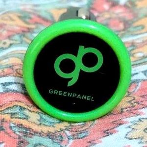 USB Car charger Adaptor Green Panel