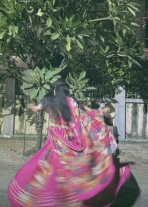 Vibrant Pink Floral Print Ethnic Skirt