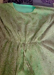 Beautiful Flowers Printed Light Green Kaftan Dress👗👗👗👗👗