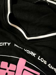 Black "Extra Attitude" Cropped T-Shirt