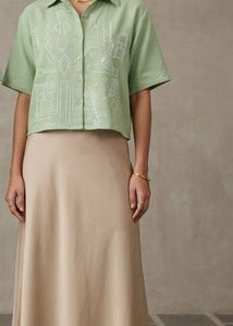 Embroidered Collared Shirt